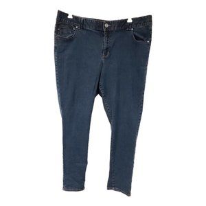 LANE BRYANT Womens 24 Genius Fit Skinny Ankle High Waist Denim Jeans 44x30